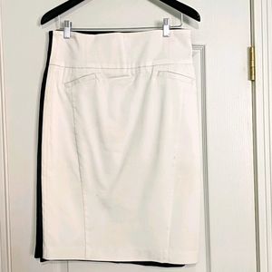 White high waisted pencil skirt
